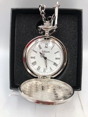 MENS EDISON POCKET WATCH WITH CHAIN - BRAND NEW IN BOX: LOCATION - TOP 50 RACK