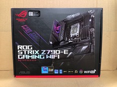 ASUS ROG STRIX Z790-E GAMING WIFI INTEL® Z790 LGA 1700 ATX MOTHERBOARD, 18 + 1 POWER STAGES, DDR5, FIVE M.2 SLOTS, PCIE® 5.0, WIFI 6E, USB 3.2 GEN 2X2 TYPE-C® WITH PD 3.0 UP TO 30W, AND AURA SYNC RGB