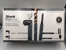 SHARK FLEXSTYLE LIMITED EDITION TEAL GIFT SET 5-IN-1 AIR STYLER & HAIR DRYER, AUTO-WRAP CURLERS, FRIZZ FIGHTER FINISHING TOOL, OVAL BRUSH, CONCENTRATOR, CLIPS & STORAGE BAG, NO HEAT DAMAGE HD450 TLUK