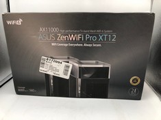 ASUS ZEN WIFI PRO XT12 (2 PACK) - AX11000 WIFI MESH SYSTEM: UP TO 557 SQUARE METRES OF COVERAGE, SECURITY FUNCTIONS, PARENTAL CONTROLS AND TWO 2.5G ETHERNET PORTS.: LOCATION - TOP 50 RACK