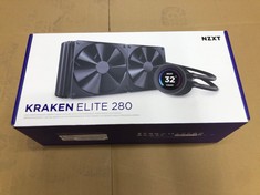 NZXT KRAKEN ELITE 280 HIGH PERFORMANCE 280MM LIQUID COOLER WITH CUSTOMIZABLE WIDE ANGLE LCD DISPLAY: LOCATION - E