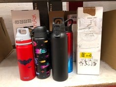 QUANTITY OF SPORTS & EXERCISE ITEMS TO INCLUDE SUPER SPARROW WATER BOTTLE STAINLESS STEEL - 1000ML - VACUUM INSULATED METAL WATER BOTTLE - STANDARD MOUTH FLASK - BPA FREE - STRAW WATER BOTTLE FOR WOR