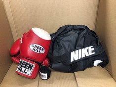 QUANTITY OF ITEMS TO INCLUDE GREEN HILL BOXING GLOVES: LOCATION - G