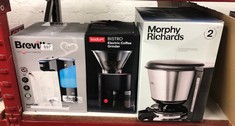 QUANTITY OF KITCHEN & APPLIANCES ITEMS TO INCLUDE MORPHY RICHARDS 162501 EQUIP FILTER COFFEE MACHINE, GLASS, 1000 W, 1.2 LITERS, BRUSHED STEEL: LOCATION - G