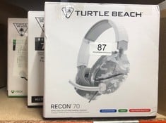 QUANTITY OF TECH & GAMING ITEMS TO INCLUDE TURTLE BEACH RECON 70 CAMO WHITE GAMING HEADSET FOR XBOX SERIES X|S, XBOX ONE, PS5, PS4, NINTENDO SWITCH & PC: LOCATION - A