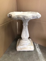 GOTHIC BIRD BATH WITH HEXAGONAL TOP - COLLECTION ONLY - LOCATION FRONT FLOOR