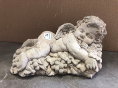 BACCUS CHERUB - SMALL CHERUB LYING ON A BED OF GRAPES - COLLECTION ONLY - LOCATION FRONT FLOOR