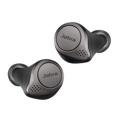 JABRA ELITE 75T EARBUDS - ACTIVE NOISE CANCELLING WIRELESS BLUETOOTH EARBUDS WITH LONG BATTERY LIFE FOR IN EAR TRUE WIRELESS CALLS AND MUSIC - TITANIUM BLACK. RRP £130: LOCATION - RACK A