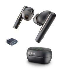 POLY VOYAGER FREE 60+ UC TRUE WIRELESS EARBUDS (PLANTRONICS) – NOISE-CANCELING MICS FOR CLEAR CALLS – ANC – SMART CHARGE CASE W/TOUCH CONTROLS–COMPATIBLE W/IPHONE, ANDROID, PC/MAC, ZOOM, TEAMS. RRP £