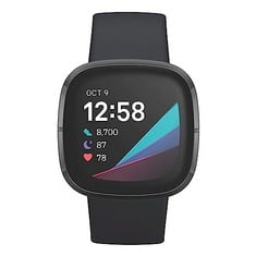 FITBIT SENSE 4.01 CM (1.58") AMOLED 40 MM NUMÉRIQUE ÉCRAN TACTILE GRAPHITE WIFI GPS (SATELLITE). RRP £220: LOCATION - RACK A