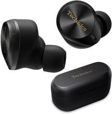 TECHNICS PREMIUM HI-FI TRUE WIRELESS BLUETOOTH EARBUDS WITH ADVANCED NOISE CANCELLING, 3 DEVICE MULTIPOINT CONNECTIVITY, WIRELESS CHARGING, HI-RES AUDIO + ENHANCED CALLING - EAH-AZ80-K (BLACK). RRP £