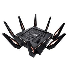 ASUS ROG RAPTURE GT-AX11000 TRI-BAND WIFI 6 EXTENDABLE GAMING ROUTER, 2.5G PORTS, ASUS RANGE BOOST PLUS, TRIPLE-LEVEL GAME ACCELERATION, SUBSCRIPTION-FREE NETWORK SECURITY, AIMESH COMPATIBLE. RRP £31