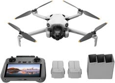 DJI MINI 4 PRO FLY MORE COMBO WITH DJI RC 2 , SCREEN REMOTE CONTROLLER, , FOLDING MINI-DRONE WITH 4K HDR VIDEO CAMERA FOR ADULTS, UNDER 0.549 LBS/249 G, 2 EXTRA BATTERIES RRP £930: LOCATION - RACK A