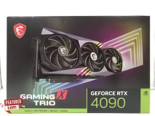 MSI GEFORCE RTX 4090 GAMING X TRIO 24GB (RRP £1699) GRAPHICS CARD. [JPTE64829]: LOCATION - A