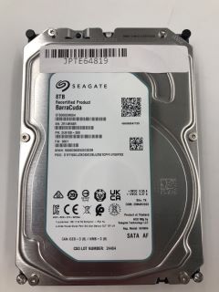 SEAGATE BARRACUDA 8TB SATA HDD + SEAGATE 2TB LAPTOP SATA HDD. [JPTE64821]: LOCATION - D