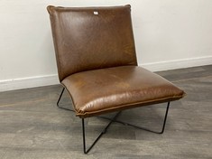 NKUKU KASHVI OVERSIZED LEATHER LOUNGER IN CHOCOLATE BROWN - MODEL NO. KL2901 - RRP £995