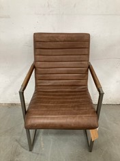 NKUKU WAMMA LEATHER DESK CHAIR IN RUSTIC / IRON - MODEL NO. WC0301 - RRP £495