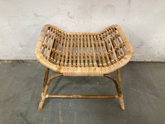 NKUKU TAUNG RATTAN LOW STOOL ON NATURAL - MODEL NO. TA0301 - RRP £150