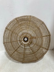 2 X NKUKU MUKUNI WIRE LAMPSHADE IN ANTIQUE BRASS - MODEL NO. MK4601