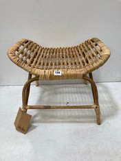 NKUKU TAUNG RATTAN LOW STOOL ON NATURAL - MODEL NO. TA0301 - RRP £150