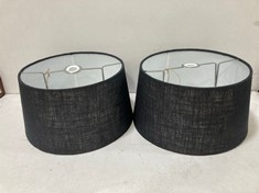 2 X NKUKU DIA JUTE LAMP SHADES IN BLIUE