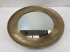 NKUKU YAKIRA ROUND MIRROR IN ANTIQUE BRASS - MODEL NO. YM0101 - RRP £225