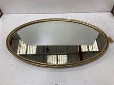 NKUKU ALMORA OVAL MIRROR IN BRASS - MODEL NO. AM3901 - RRP £225