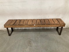 NKUKU OSO SMALL WOODEN BENCH IN NATURAL - MODEL NO. OB2202 - RRP £495