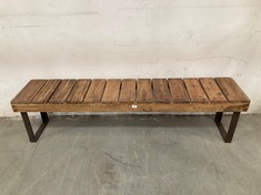 NKUKU OSO SMALL WOODEN BENCH IN NATURAL - MODEL NO. OB2202 - RRP £495