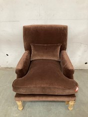 NKUKU NALLA VELVET ARMCHAIR IN MOCHA - MODEL NO. AC1701