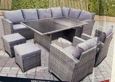 OUTDOOR OASIS ATHENS CORNER SOFA SET 9 PIECE