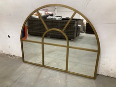 NKUKU IMOMA IRON OVERMANTEL ARCH MIRROR IN BRASS MODEL NO. IM1901 - RRP £375