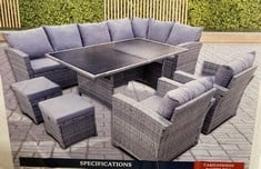 OUTDOOR OASIS ATHENS CORNER SOFA SET 9 PIECE