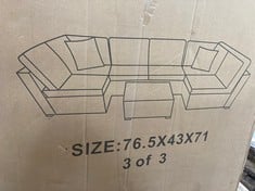 MADRID RATTAN 1 CORNER 2 CORNER 1 OUTDOOR SOFA SET WITH COFFEE TABLE (PARTS ONLY)