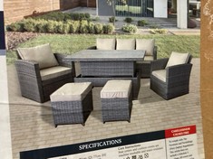 2 X SAVANNAH OUTDOOR RATTAN DINNING SET 6 PIECE (PART 2 / 3)