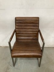 NKUKU WAMMA LEATHER DESK CHAIR IN NATRUAL - MODEL NO. WC0301 - RRP £495