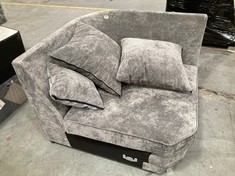 MEDIUM GREY FABRIC CORNER SOFA PART (PART ONLY)