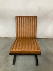 NKUKU NARWANA RIBBED LEATHER LOUNGER IN AGED TAN - MODEL NO. NC1101 - RRP £695