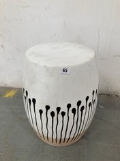 UTEKI CERAMIC STOOL IN WHITE - RRP £168