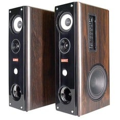 ABIS FLOOR STANDING SPEAKERS SPEAKERS IN BROWN. (WITH BOX) [JPTC70180]