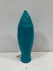 2 X STONE THE CROWS MEDIUM WALL STEM VASE - SEA BLUE - HEIGHT 61CMS - TOTAL RRP Â£60