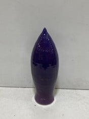 1 X STONE THE CROWS SMALL WALL STEM VASE - BURGUNDY - TOTAL RRP Â£38