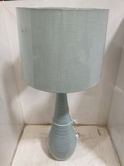 2 X STONE THE CROWS LG.TEARDROP LAMPBASE-PASTEL MINT - HEIGHT 70CMSTO INCLUDE 2 X STONE THE CROWS LAMP SHADE NUMBER SIX : PASTEL MINT - 40X43.75X31.25CMS - TOTAL RRP £380