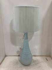 3 X STONE THE CROWS MD.TEARDROP LAMPBASE-PASTEL MINT - HEIGHT 50CMS TO INCLUDE 3 X STONE THE CROWS LAMP SHADE NUMBER FIVE : PASTEL MINT - 32X35X25CMS - TOTAL RRP £375