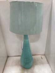 1 X STONE THE CROWS LG.TEARDROP LAMPBASE - LIGHT AQUA - HEIGHT 70CMS TO INCLUDE 1 X STONE THE CROWS LAMP SHADE NUMBER SIX : LIGHT AQUA - 40X43.75X31.25CMS - TOTAL RRP £190