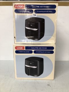 2 X LOGIK 5.6 LITRE AIR FRYER