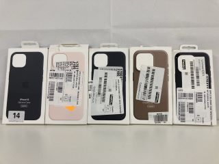 5 X ASSORTED APPLE IPHONE CASES INC IPHONE 14 MAGSAFE SILICONE CASE