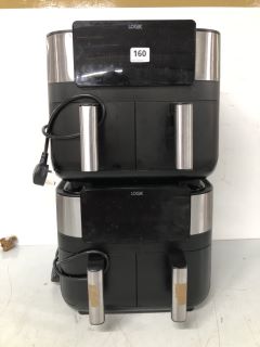 2 X LOGIK DUAL BASKET AIR FRYERS