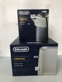 DELONGHI LUMINOSA KETTLE & TOASTER BUNDLE