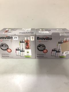 2 X BREVILLE BLEND ACTIVE COLOURMIX FAMILY BLENDERS